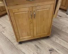 Butcher block roller cabinet for kitchen