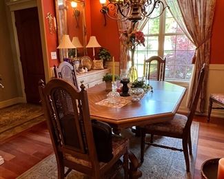 Formal dining room table and chairs