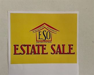 Estate Sales Of The Ozarks new signs. Look for the yellow and burgundy signs