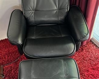 Or if you prefer, this leather chair and ottoman is available.