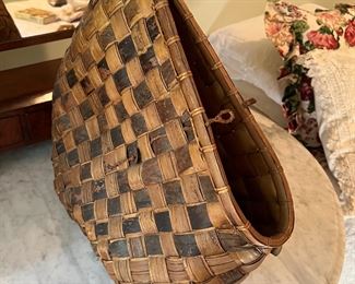 20th Century Madurese Chest with Hand Carved Floral Decor                                                                                                                    L: 23"  W: 19"  H: 16"