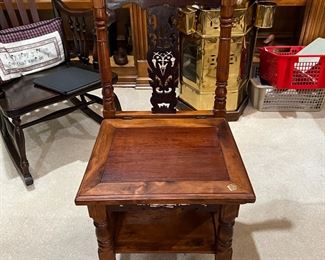 Antique Wooden Library Chair / Ladder