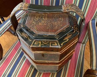 Asian 3 Tier Wooden Wedding Basket