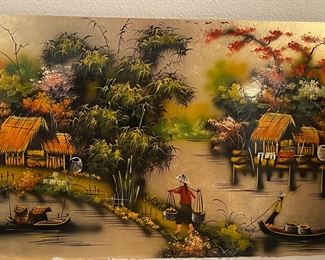 Asian lacquer painting