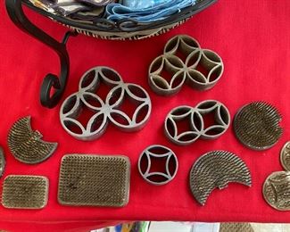 Unusual antique flower frogs