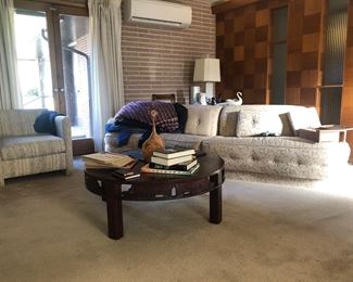 Mid century curved couch