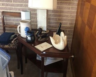 Lenox, lamps, corner table 
