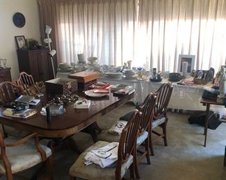 Beautiful dining room, table and chairs
