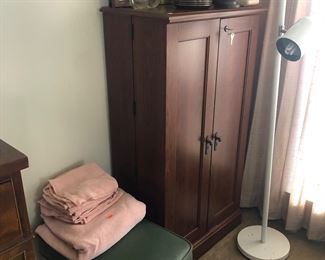 Mid century leather stools 