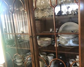 China cabinet full of Crystal and  China