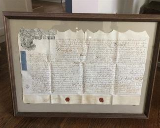 Antique Framed Document