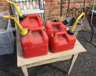Vintage Plastic Gas Cans w/Vents