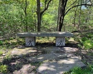 Concrete Garden Bench over 5' Long - 