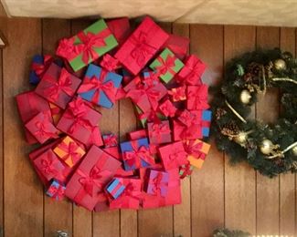 Large Wreath made of Wrapped Boxes