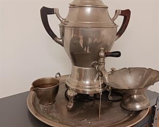 Vintage aluminum samovar Style coffee pot