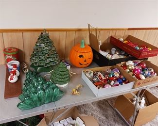 Vintage Christmas and ceramic Christmas tree
