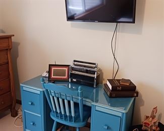 Painted blue desk