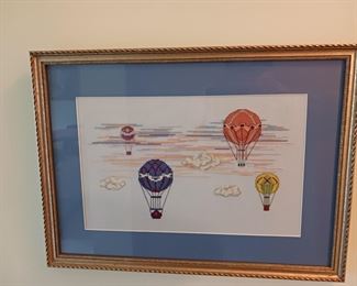 Hot air balloon picture needlepoint