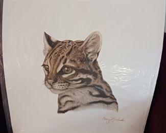Leopard cub original drawing by Barry Michaels