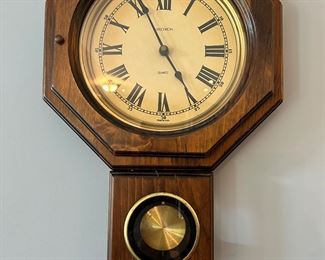 Verichron Pendulum Wall Clock, Regulator-Style Quartz