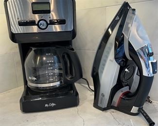 Mr. Coffee 12-Cup Programmable Coffeemaker, Vremi Steam Iron