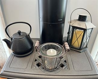 Japanese style Cast Iron Tea Kettle Ribbed, lantern candle holder…