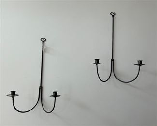 2 ARM WROUGHT IRON CANDLE CHANDELIER Amish