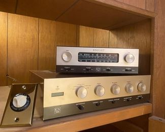 Mid Century Knight Stereo Receiver, Speakers, Phonograph