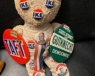 Taft Ike Political Button Bear