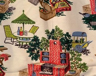 Vintage BBQ Printed Table Linen