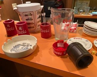 Coors Novelties , Dice Game, Ash Trays