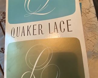 Vintage Quaker Lace Table Cloth original Box with Receipt 