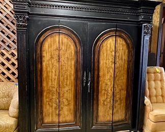 Armoire, top half.  With base shown in next picture, stands over eight feet tall.
