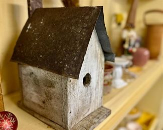 Vintage hand made birdhouse.