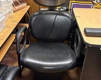 Vintage hair dryer chair.