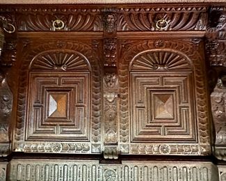 Base of walnut bookshelf previously pictured.  Total height is over eight feet tall.
