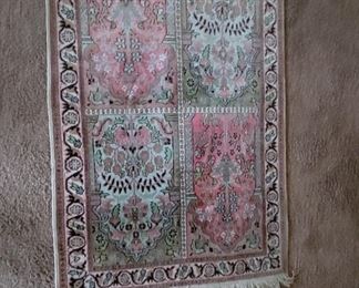 Silk rug from India