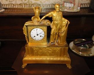 French Gilt Bronze Mantel Clock $2500