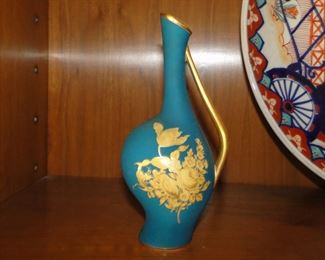 Rosenthal Blue Pitcher Vase $40
