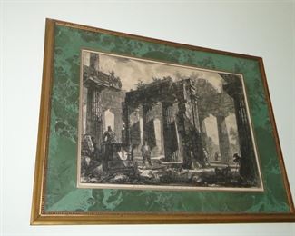 Roman Columns by Piranesi and Temple of Neptune $750 for the pair