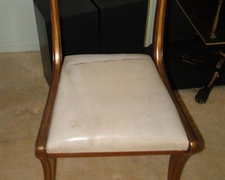 Side chair with leather seat $75