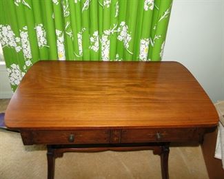 Small Rosewood/Mahogany Serving Table with two Drawers $400