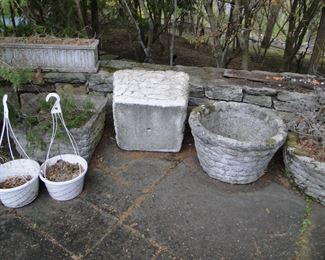 cement basket weave planters $400