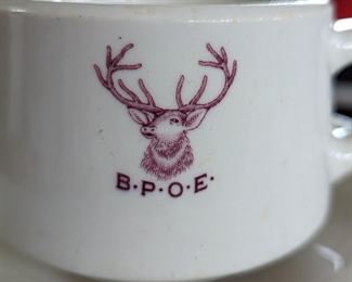 Vintage Elk’s Lodge Ironstone Dinnerware