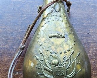 Musket Powder Flask Masonic Symbol Reproduction