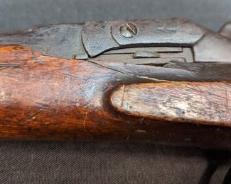 Antique  Rifle With Octagonal Barrel
