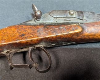 Antique  Rifle With Octagonal Barrel