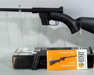 Henry Repeating Arms H002B US Survival .22 LR Rifle SN# US188993B, 2 Total Mags, Paperwork, In Box