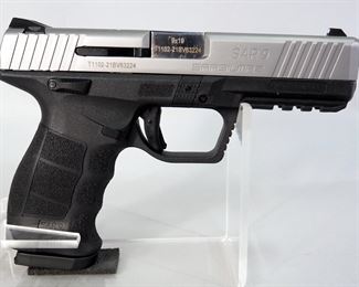Turkey/ Sarsilmaz SAR 9 9x19 Pistol SN# T1102-21BV63224, 2 Total Mags, Paperwork, Back Straps, And More, In Hard Case