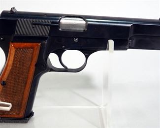 Belgium Browning Hi Power 9mm Pistol SN# 74C23762, 2 Total Mags